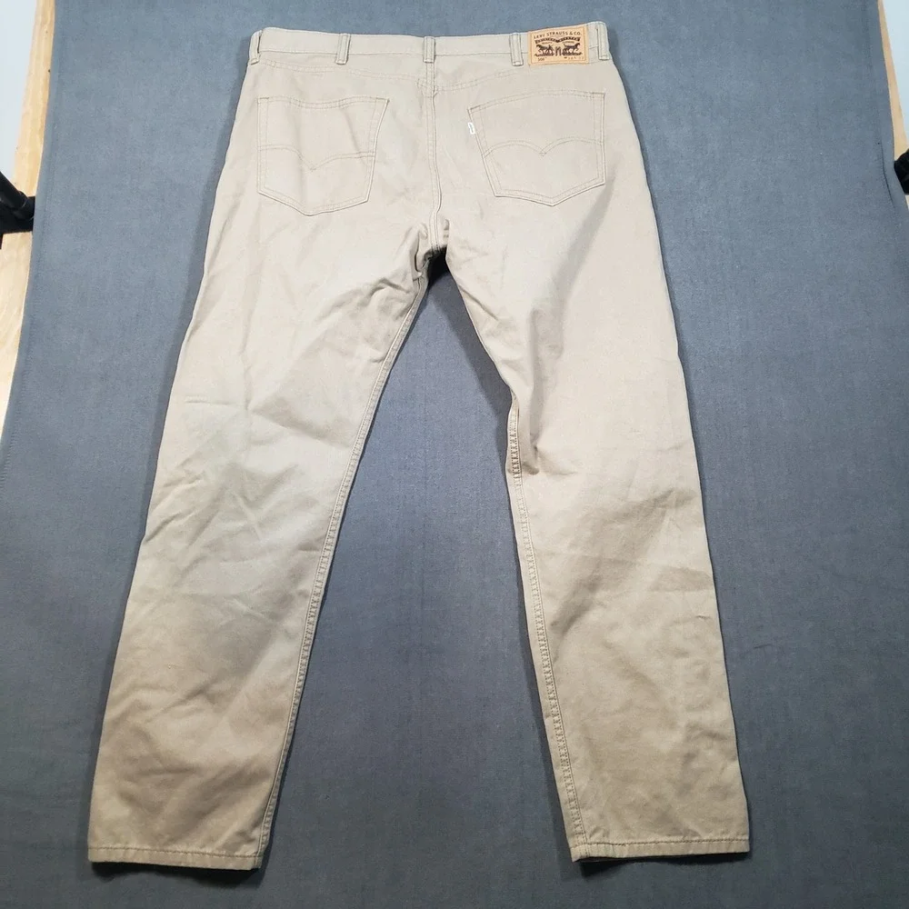 Levi's 508 Regular Taper Pants Mens 38x32 Tan Khaki Twill Chino Jeans‎